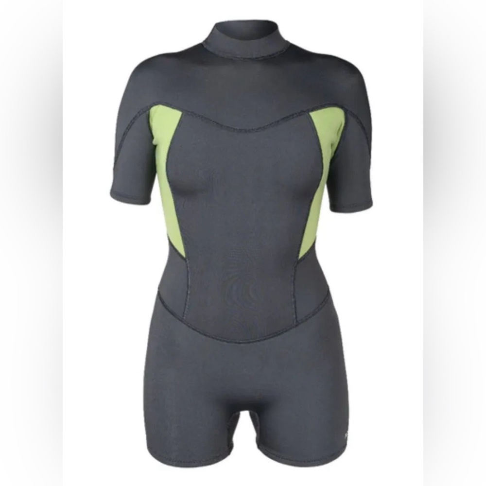 Women's Short Sleeve Back Zip Boy Short Spring Wetsuit 2mm Size